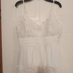 Rue21 White Lace Tank Top